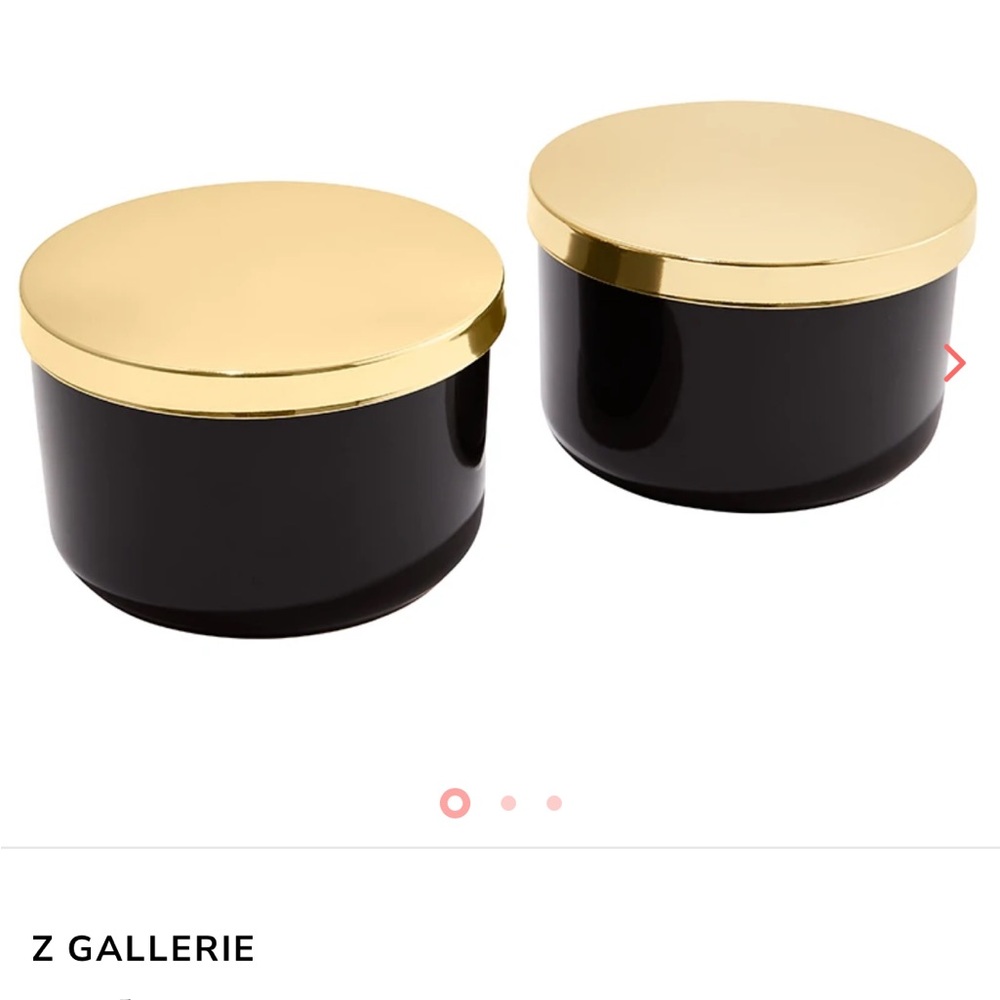Z Gallerie Black and Gold Canisters, NWT